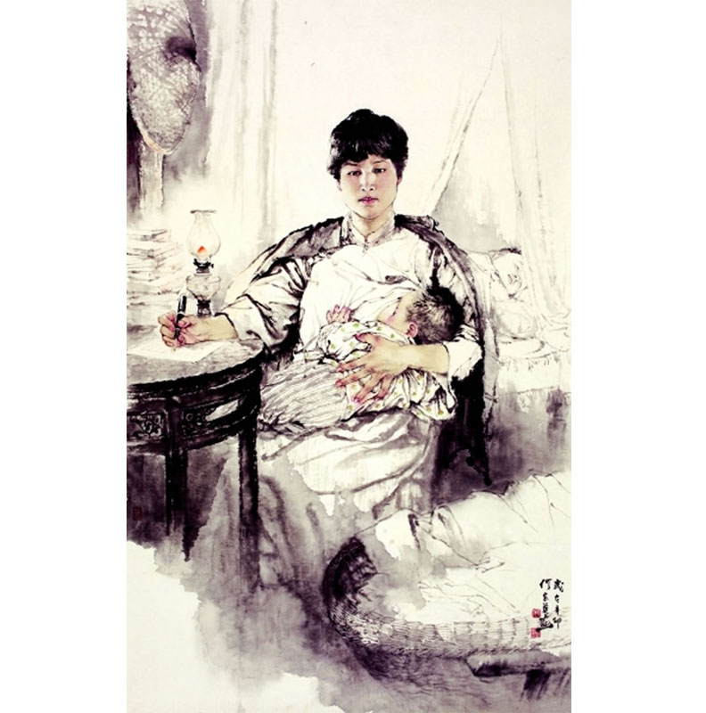 我院部分师生参观“桃李英华——何家英师生美术作品展”